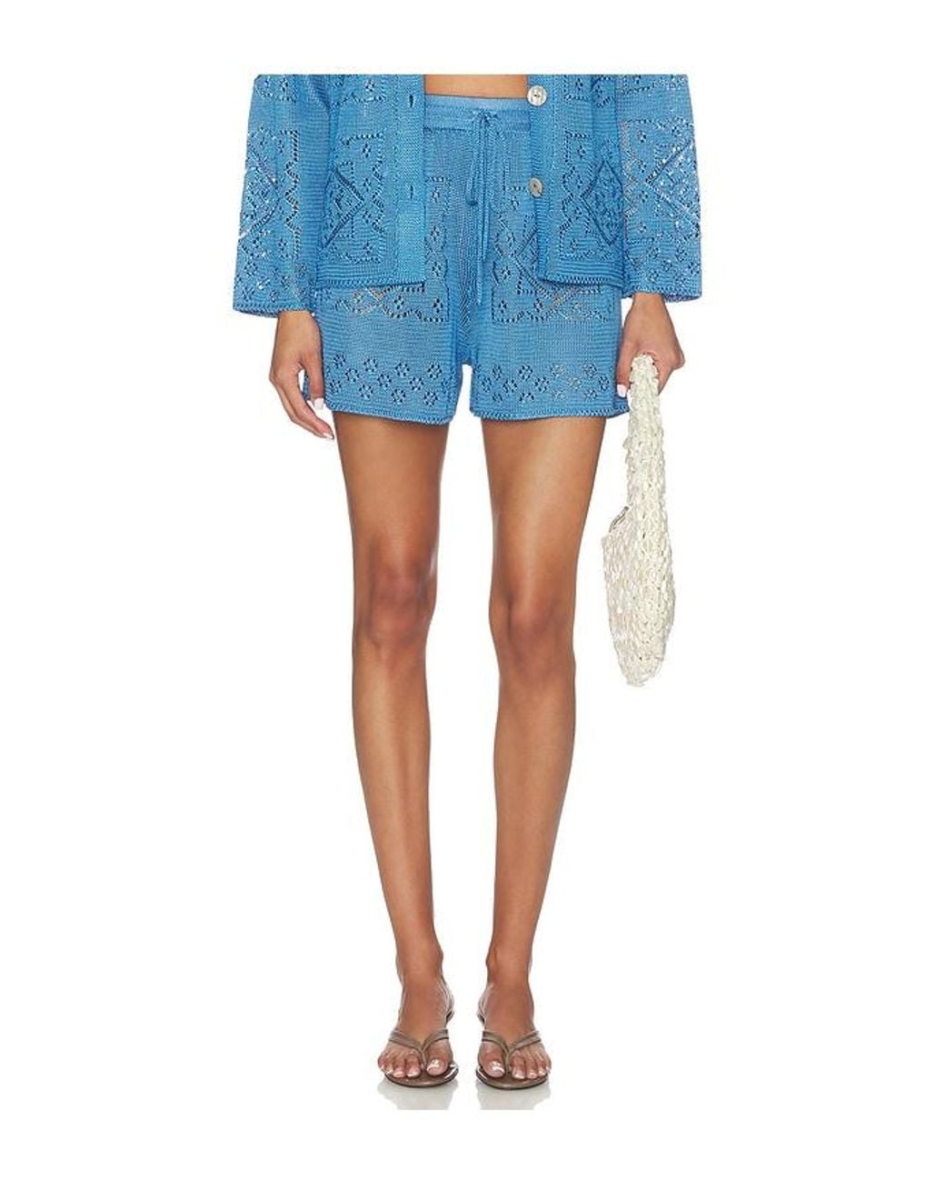 Calle Del Mar Blue Handkerchief Short