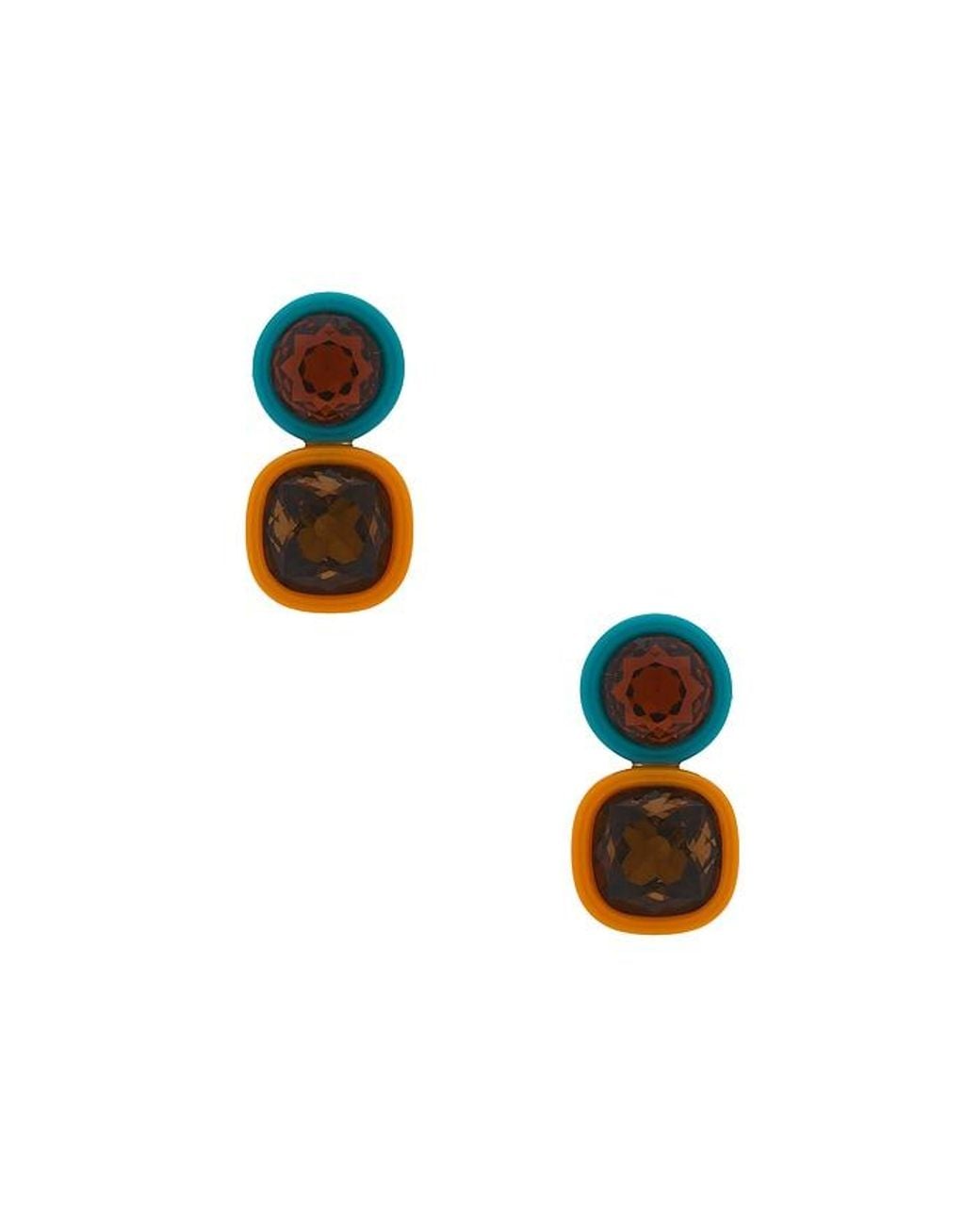 Lele Sadoughi Black Gem Duo Earrings