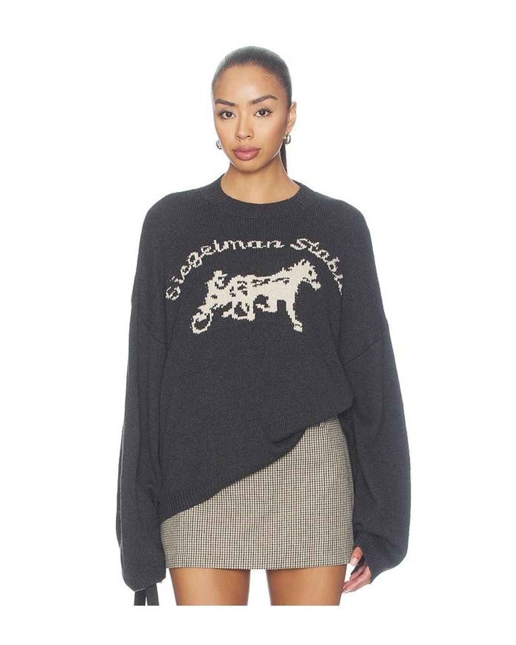Siegelman Stable Blue Logo Knit Sweater