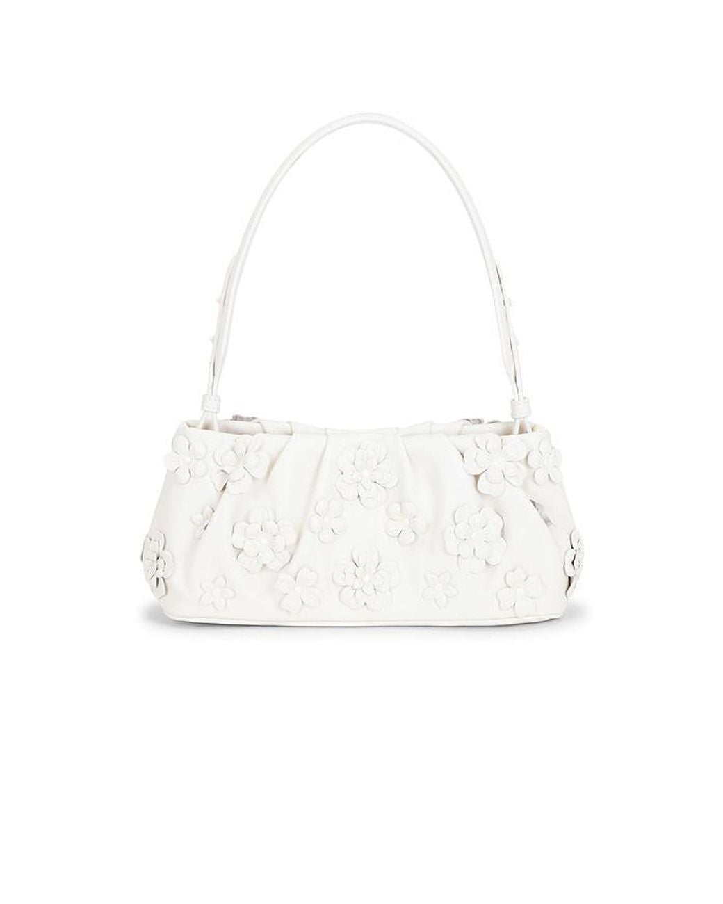 Jonathan Simkhai White Harlow Leather Flower Shoulder Bag