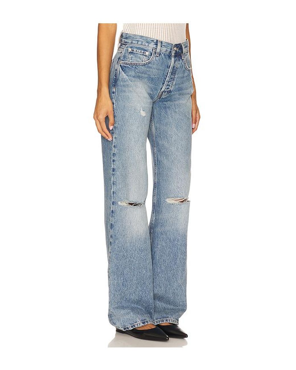 Anine Bing Blue Hugh Wide Leg