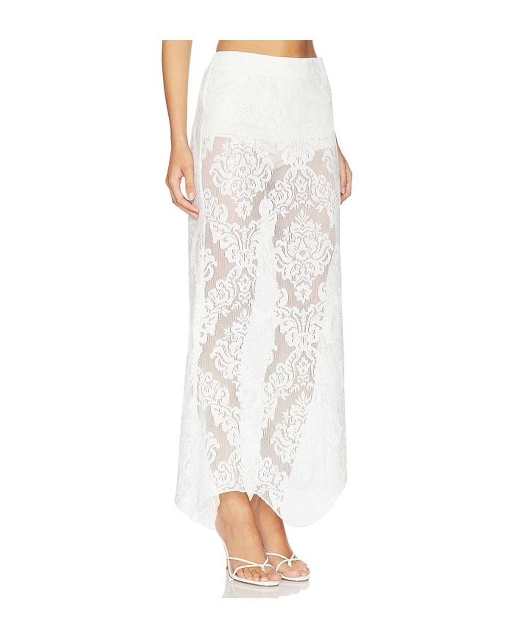 YELLOW THE LABEL White X Revolve Soren Maxi Skirt