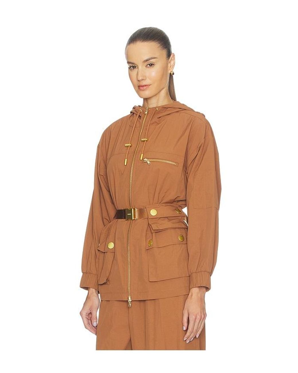 L'Agence Brown 'Agence Calina Windbreaker Jacket