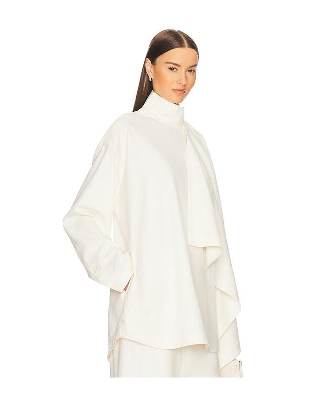 Helsa White The Detachable Scarf Top