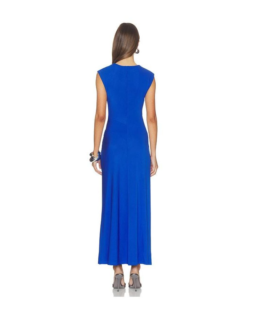 Jonathan Simkhai Blue Acacia Draped Jersey Midi Dress