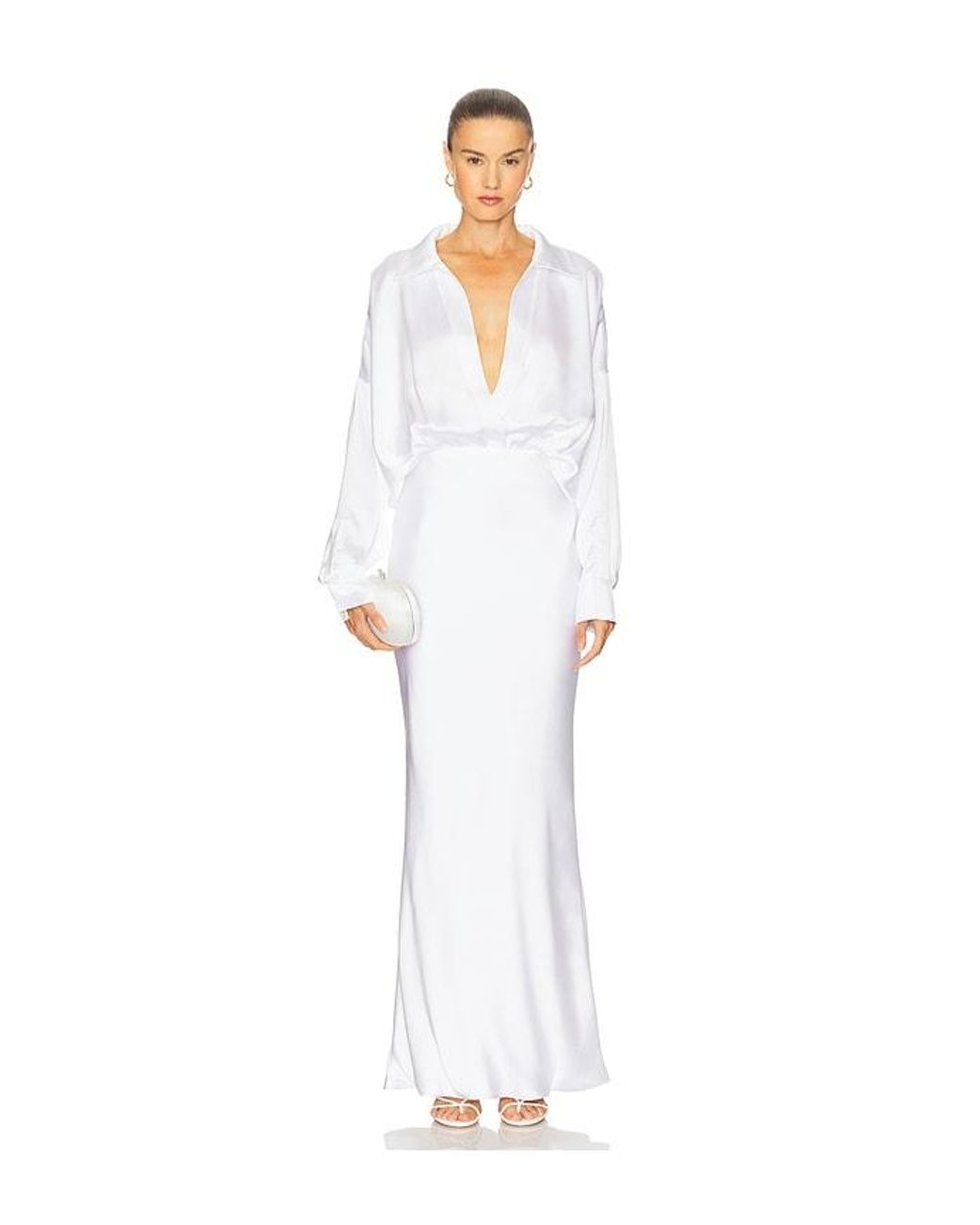 open lace back dress Norma Kamali Oversized NK Shirt Dress