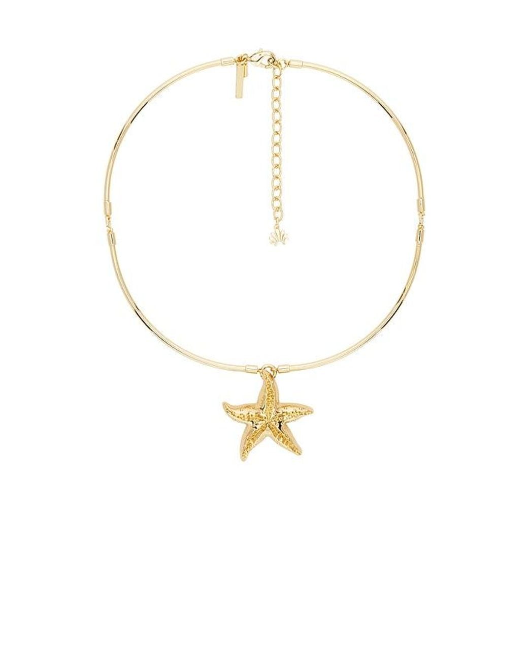 Lele Sadoughi Metallic Starfish Collar Necklace