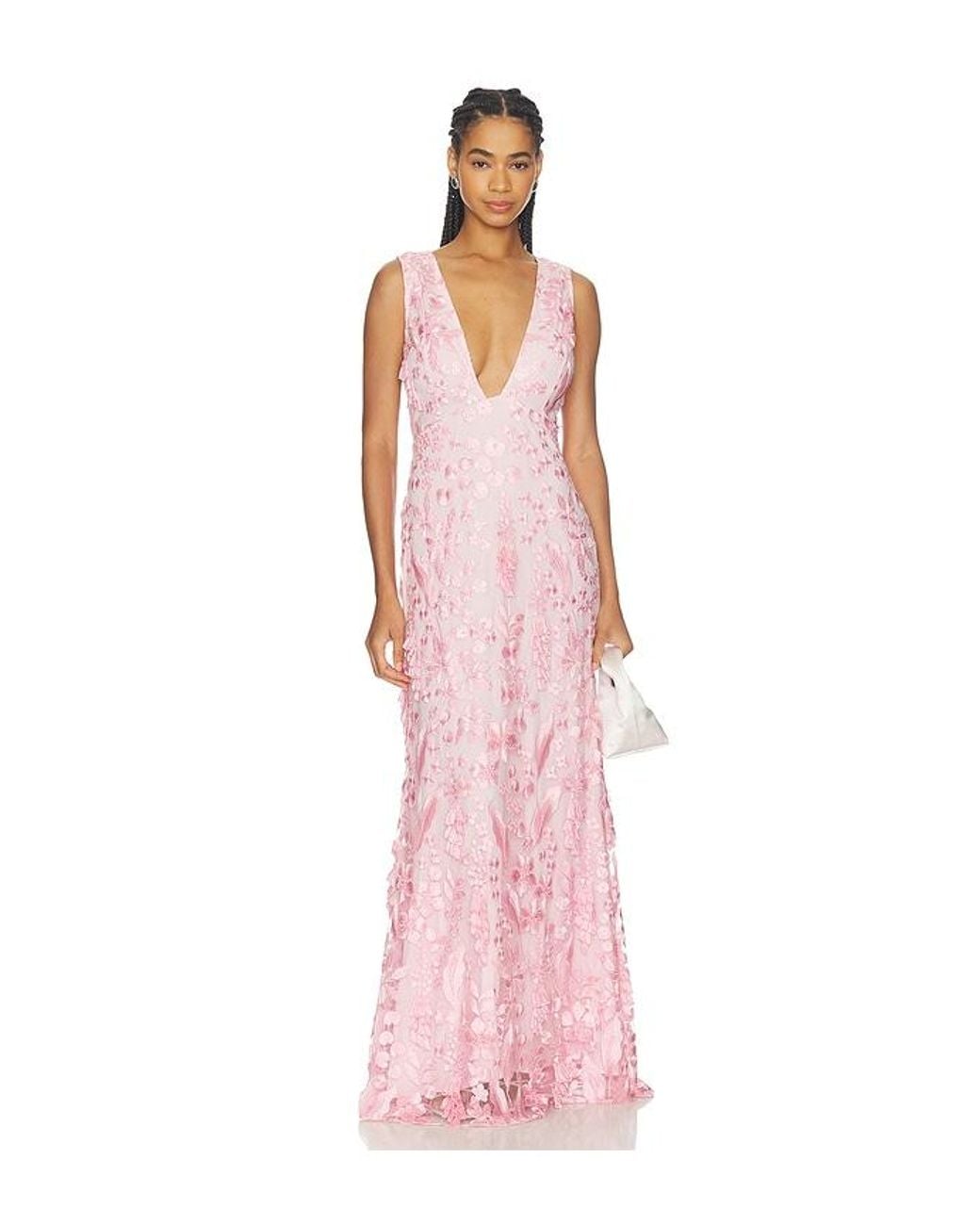 OW Collection Pink Clea Maxi Dress
