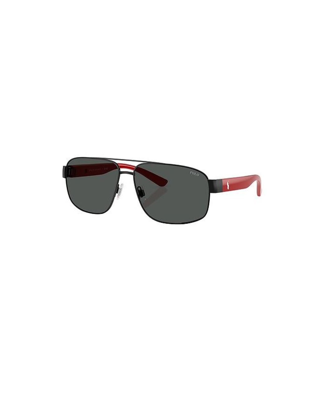 Polo Ralph Lauren Black Pilot Sunglasses for men