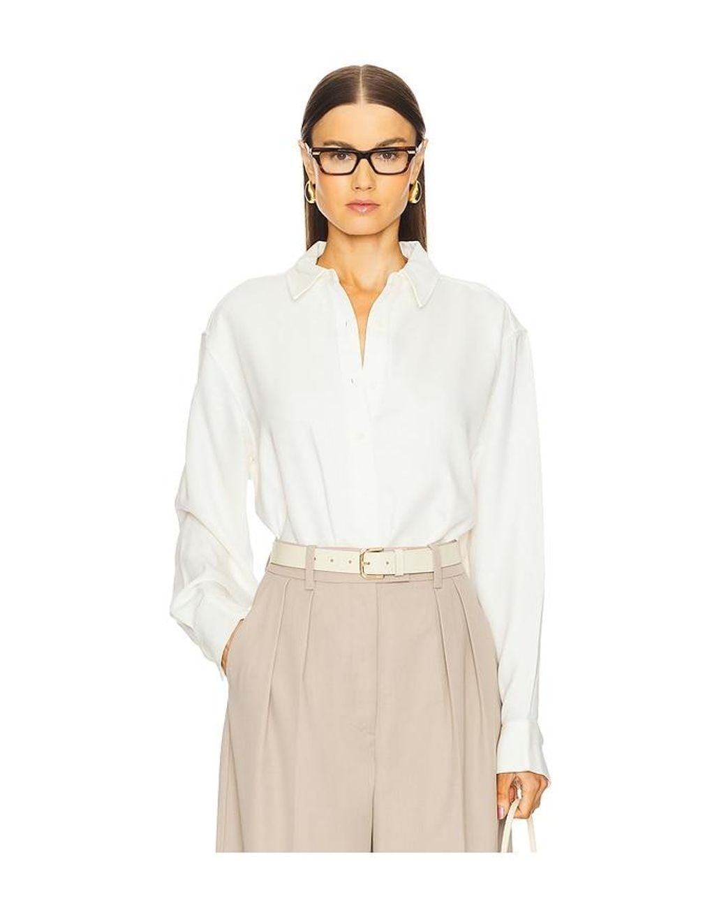 Anine Bing White Braxton Shirt