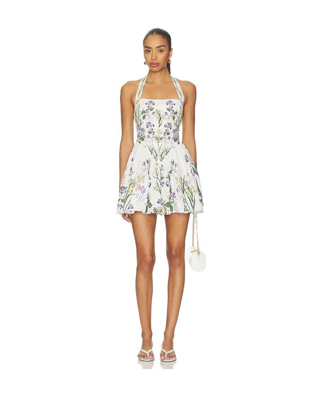 Hemant & Nandita White Corseted Mini Dress