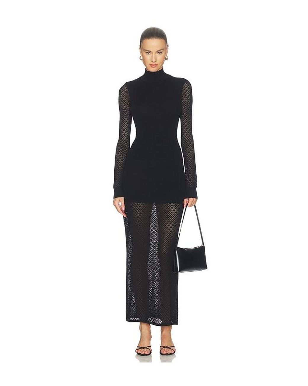 Lovers + Friends Black Belen Mock Neck Sweater