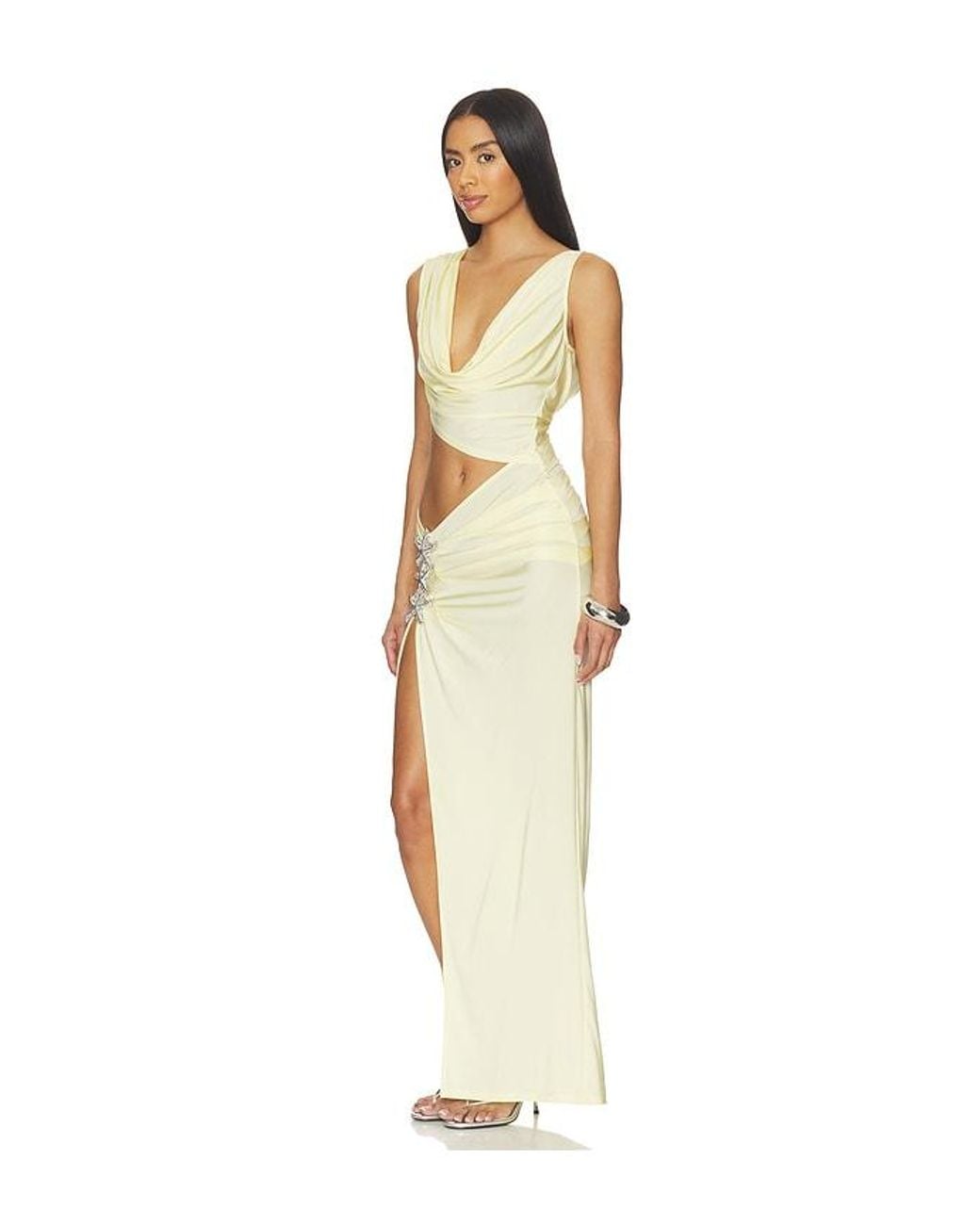 Lovers + Friends Yellow Naia Gown