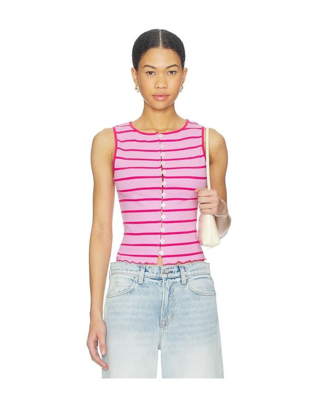 Free People Red Tilly Striped Vest