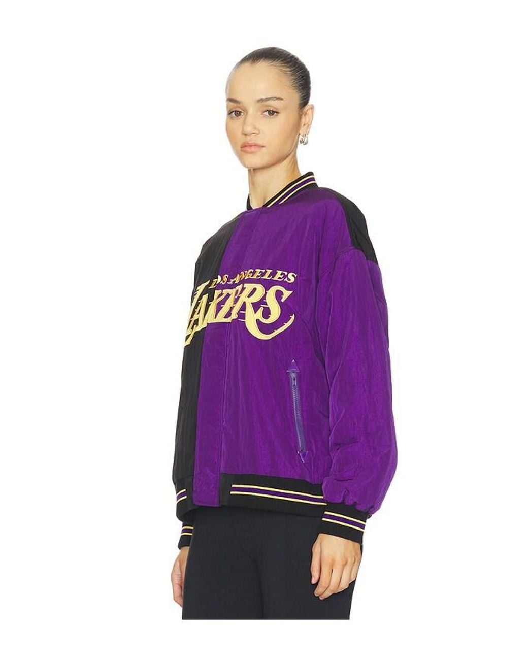 Terez Purple X Revolve Lakers Multi Logo Bomber