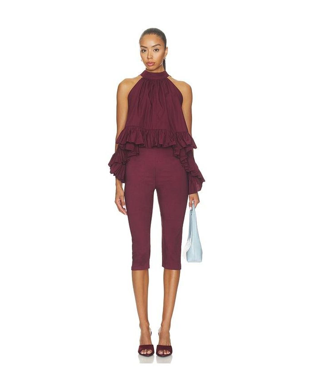 Azeeza Red Plath Top