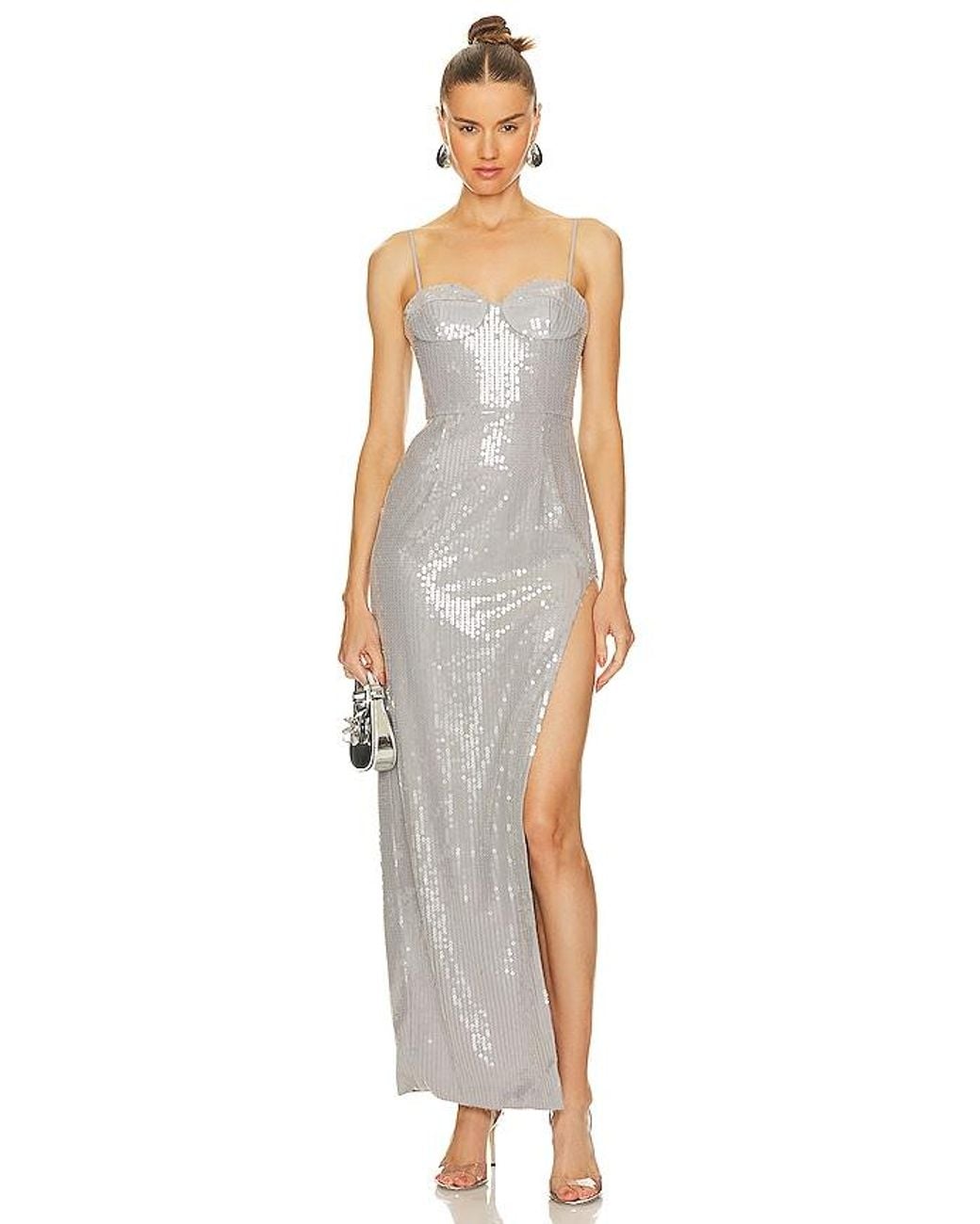 SAU LEE White Opal Gown