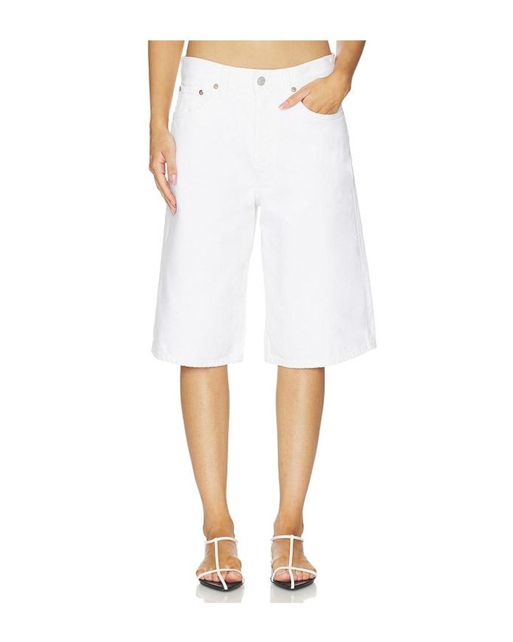 Agolde White Ramona Short