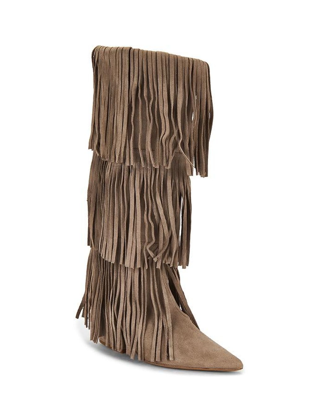 Aniye By Brown Cowboy Fringes Boot