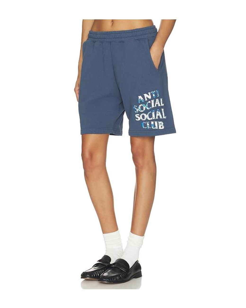ANTI SOCIAL SOCIAL CLUB Blue Boro Wave Shorts for men