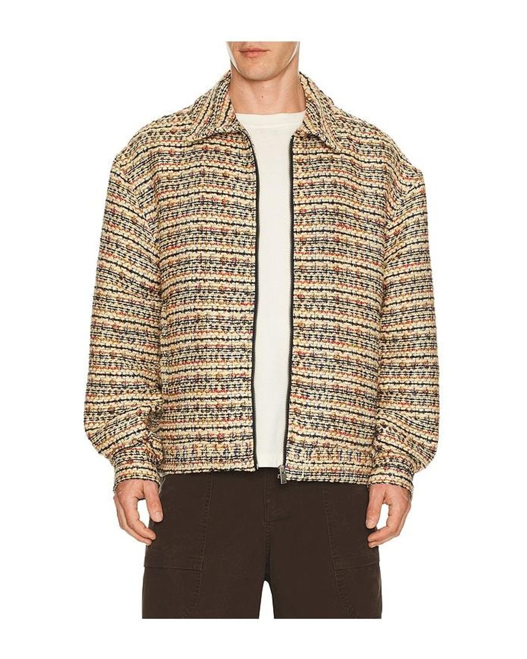 DIET STARTS MONDAY Multicolor Tweed Jacket for men