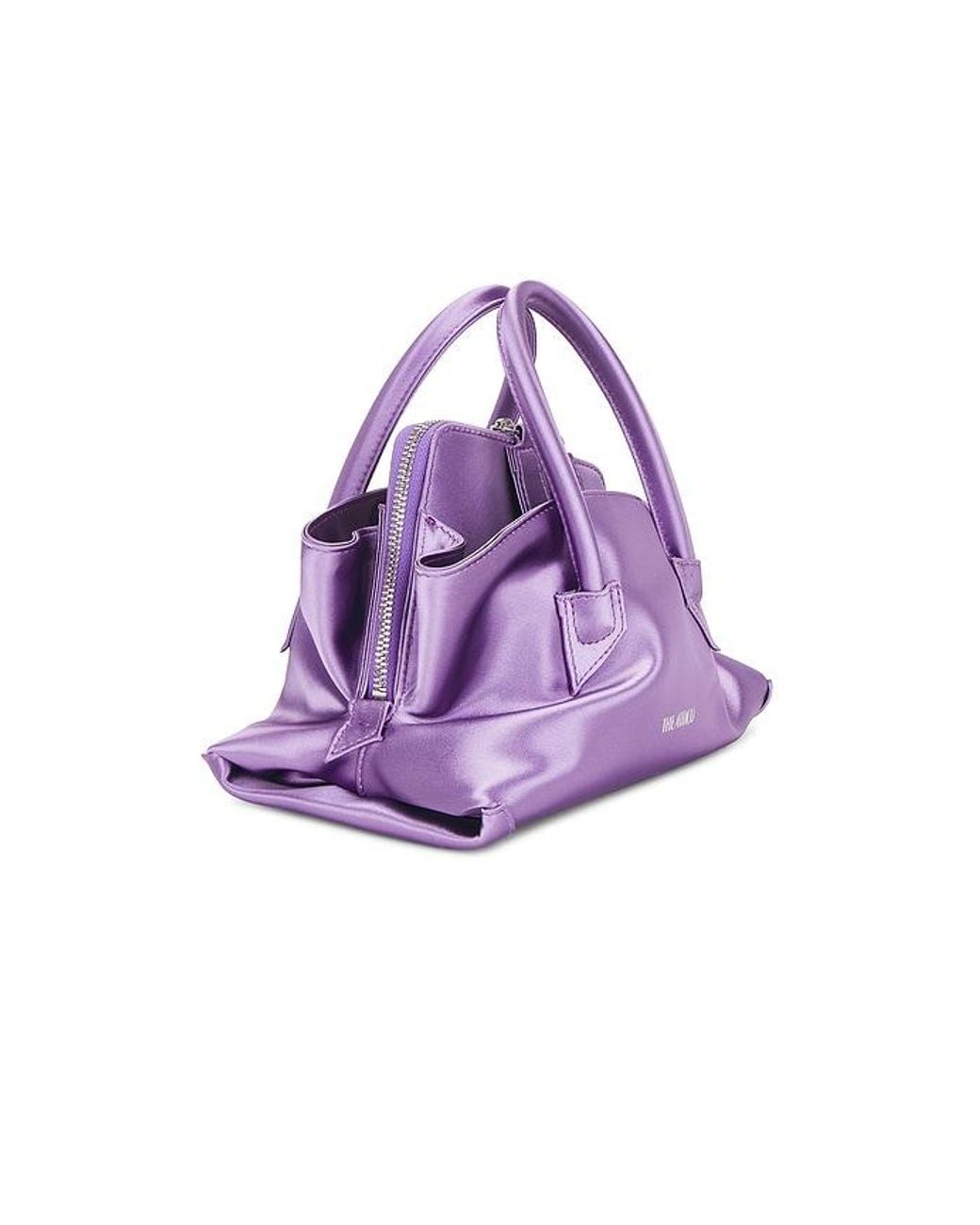 The Attico Purple La Passeggiata Mini Top Handle Bag