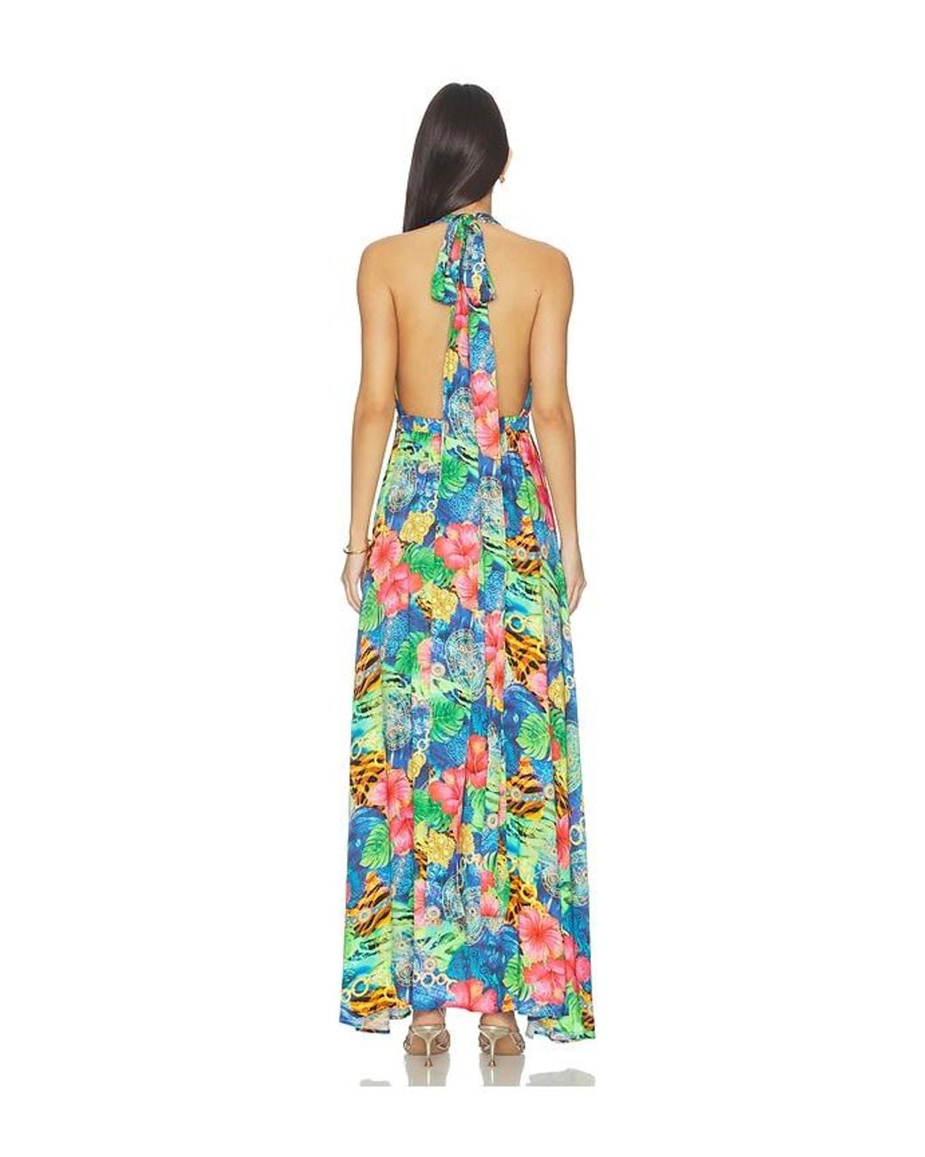 Luli Fama White Jungle Reign Convertible Maxi Dress