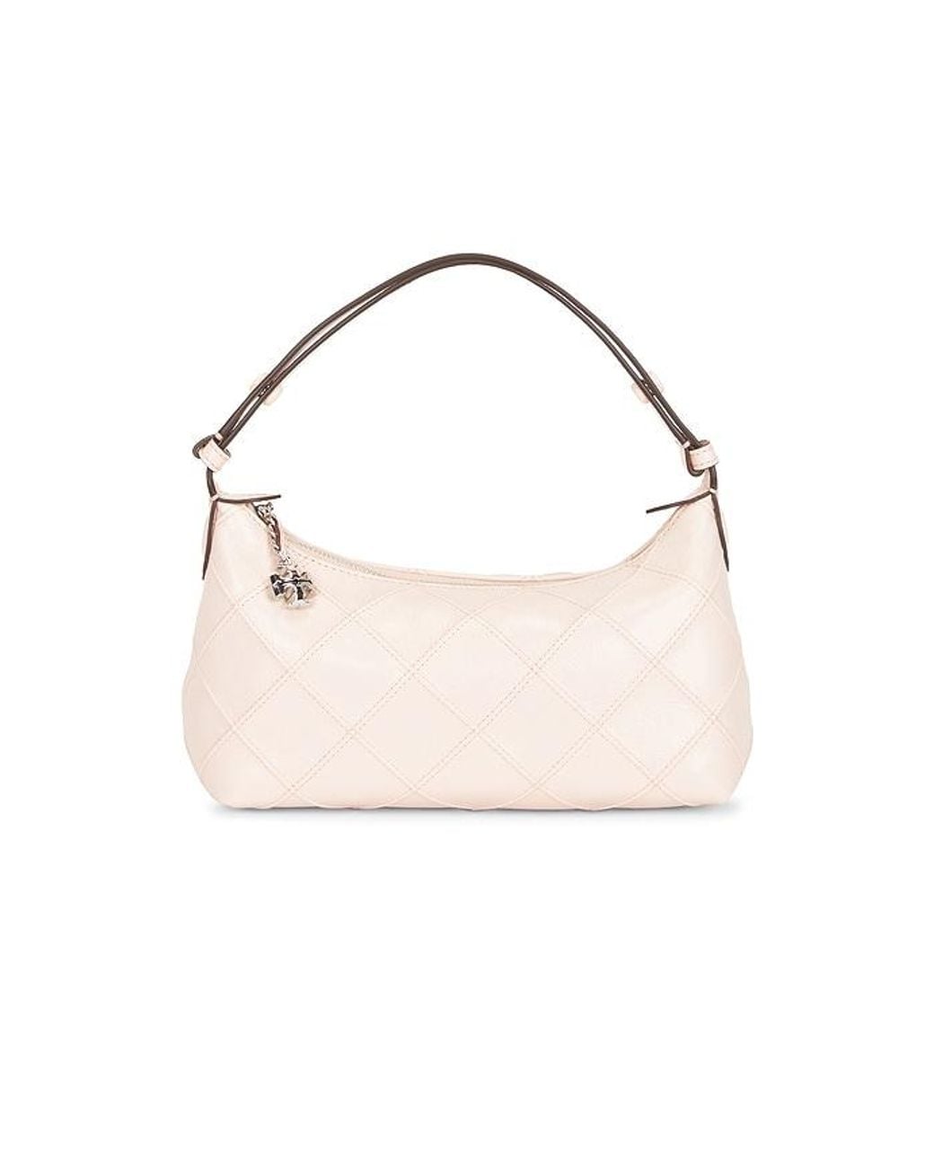 Tory Burch Natural Fleming Distressed Pochette Bag