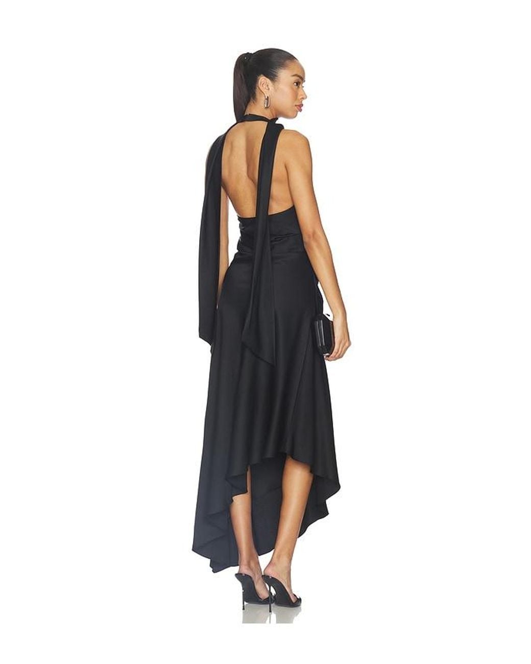 Jonathan Simkhai Black Monica Satin Midi Dress