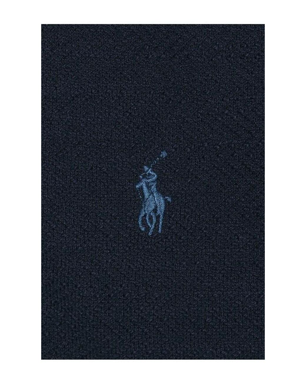 Polo Ralph Lauren Blue Short Sleeve Cardigan Sweater for men