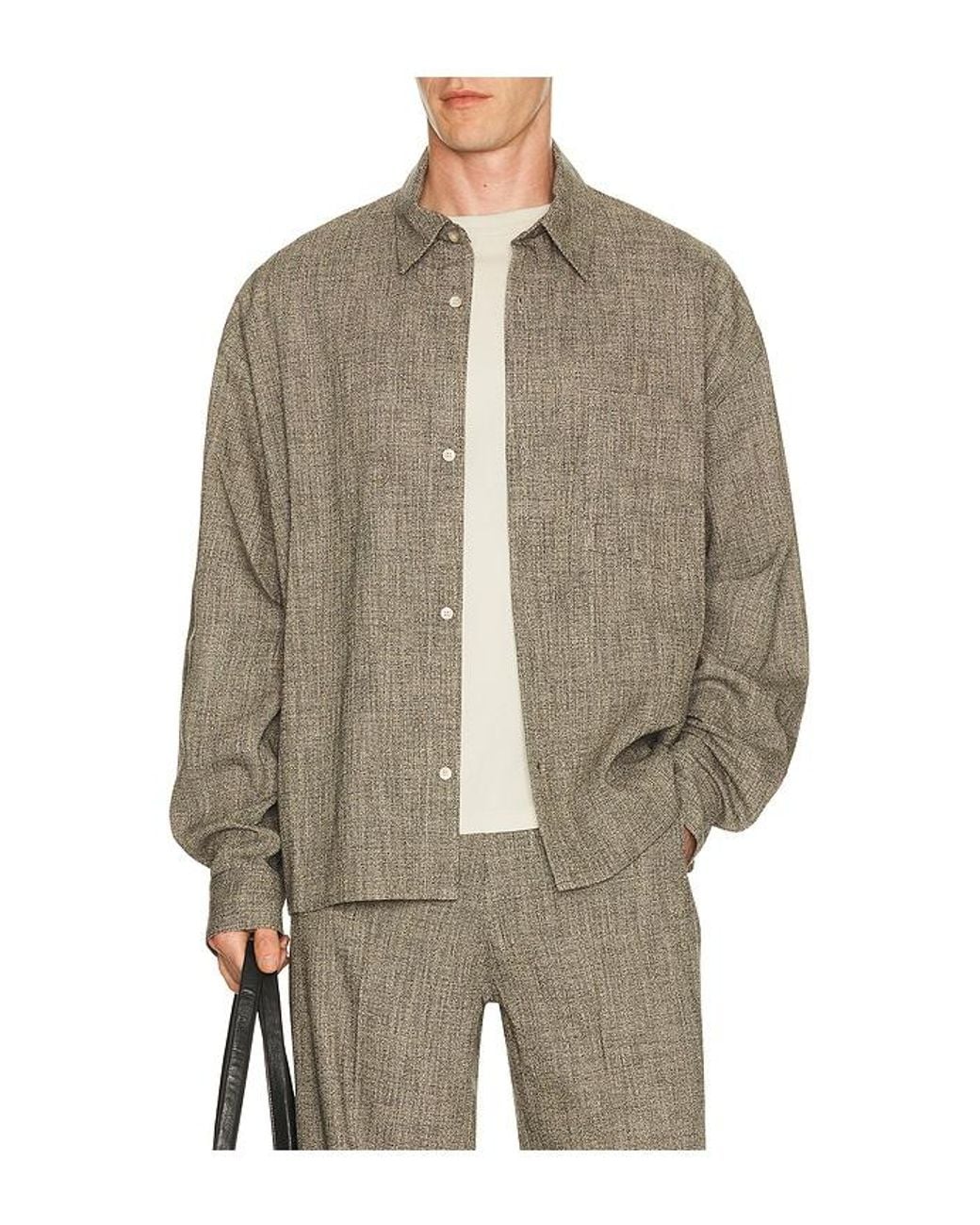 Won Hundred Brown Maza Long Sleeve Shirt for men