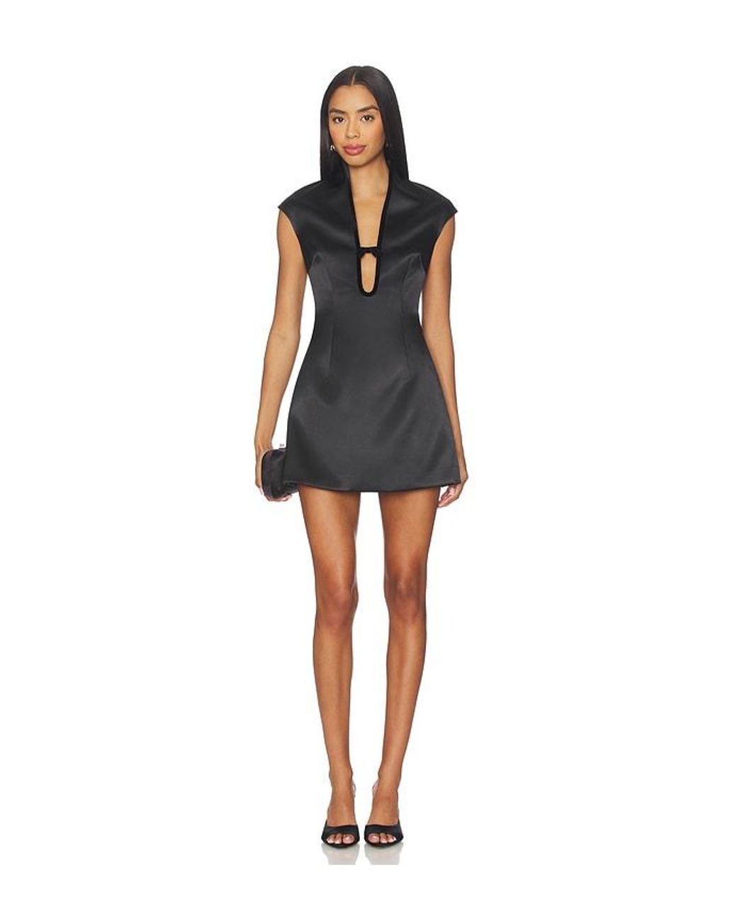 SAU LEE Black Leah Dress