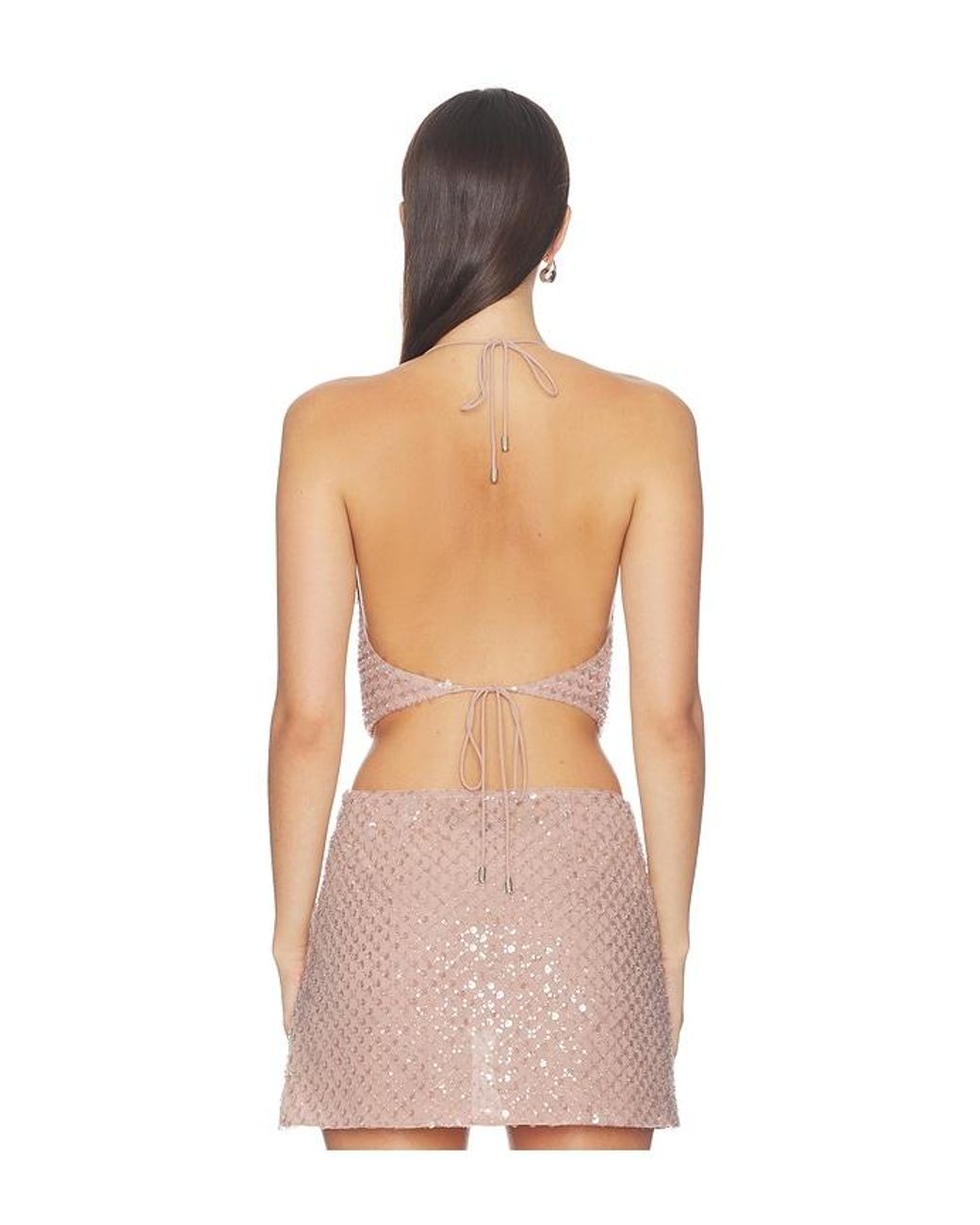 retroféte Pink Bethely Sequin Top