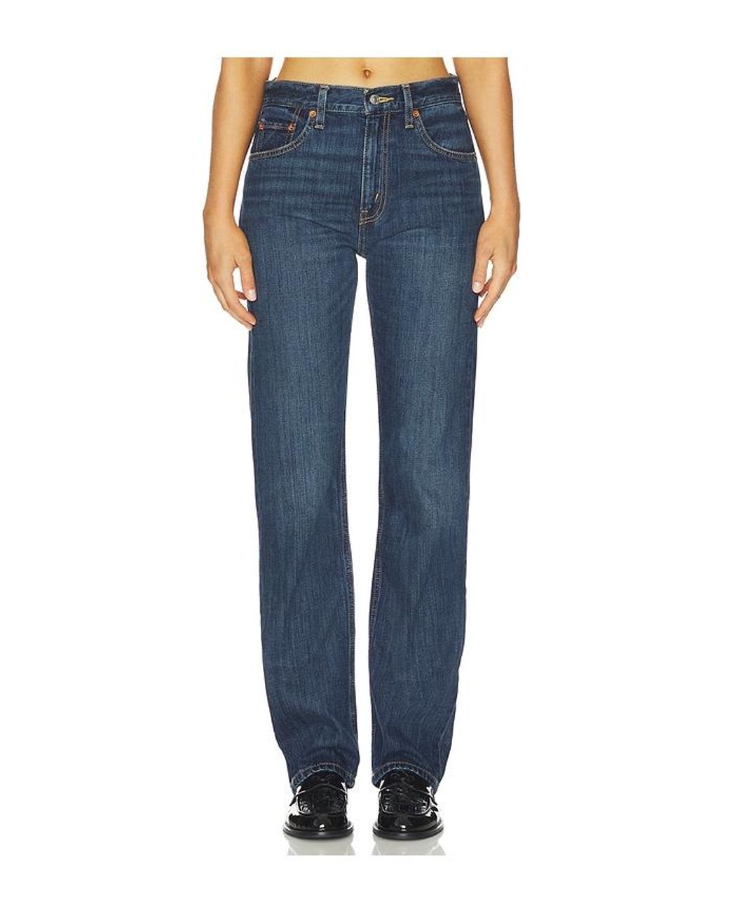 Re/done Blue Blondie Straight Jeans