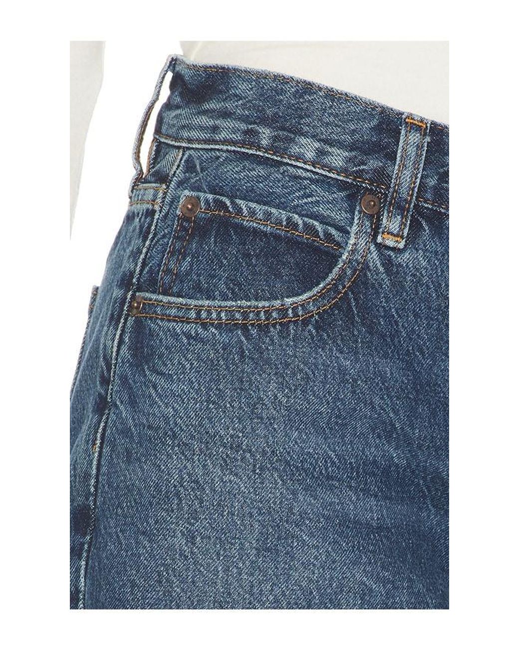 FRAME Blue The Long Hang Short