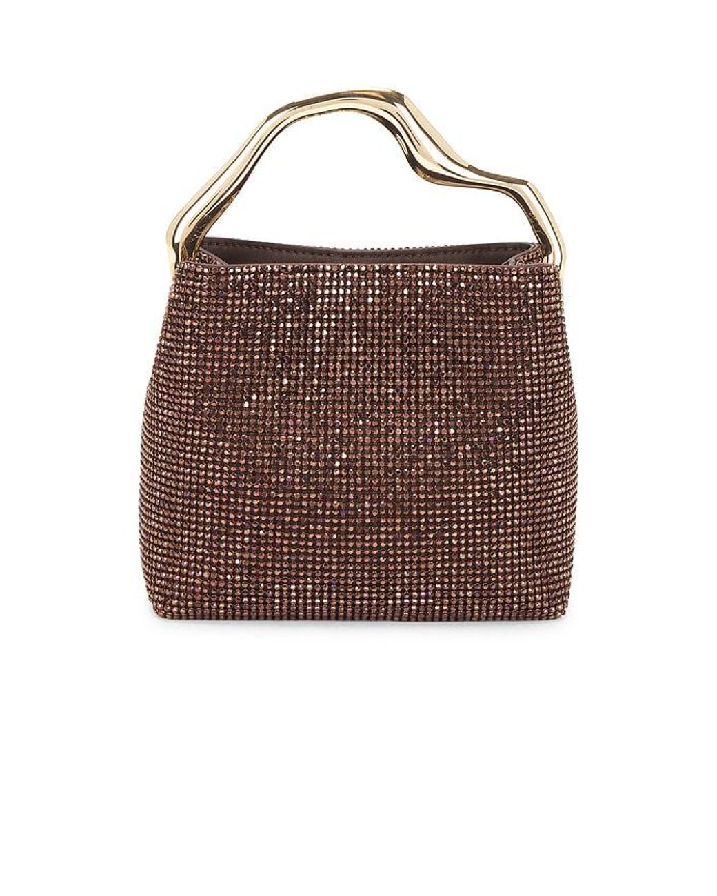 Cult Gaia Brown Solene Mini Top Handle Bag