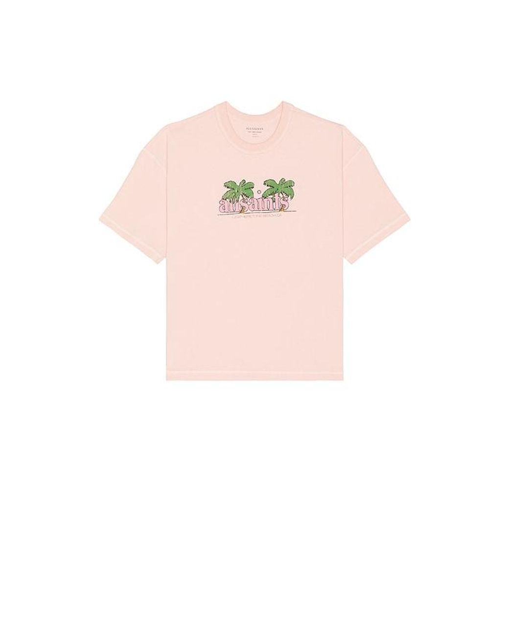 AllSaints Pink Troppo Tee for men