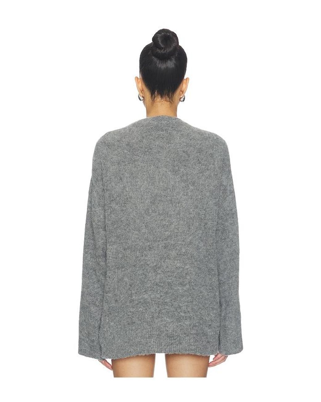 Ganni Blue Mushroom Teddy Brushed Alpaca Sweater