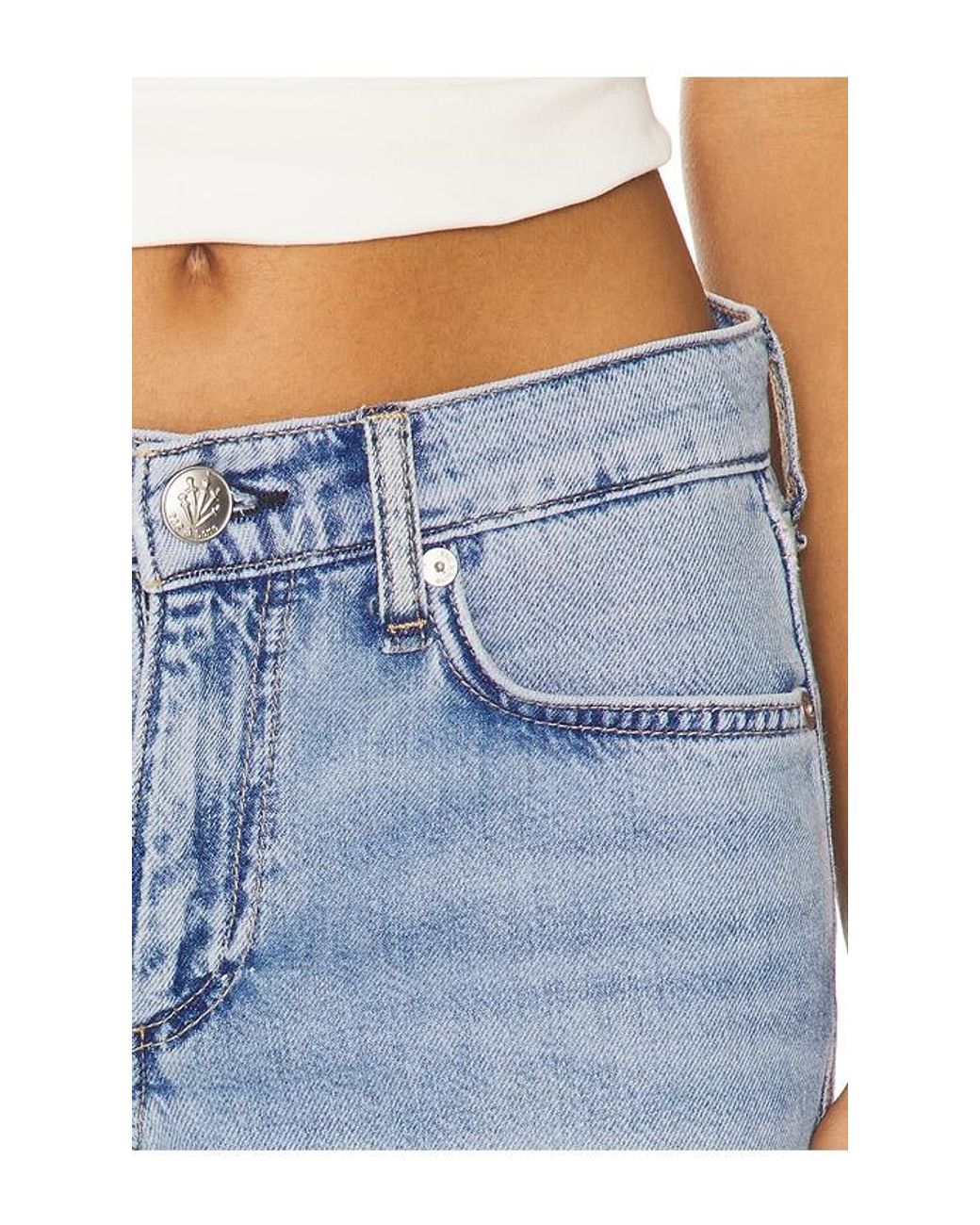 Rag & Bone Blue Featherweight Cam Low-Rise Ankle Straight Jeans