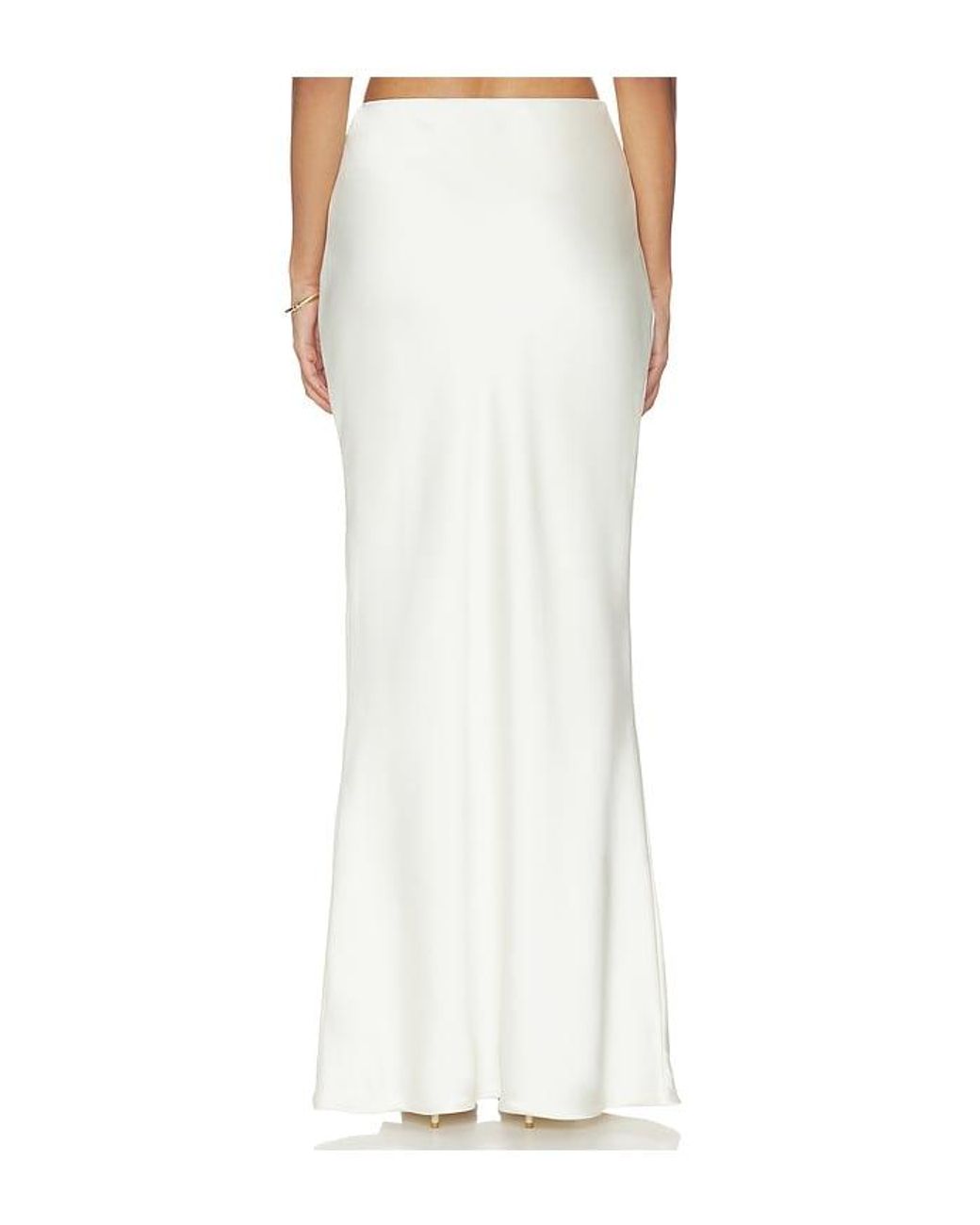 Norma Kamali White Bias Obie Skirt