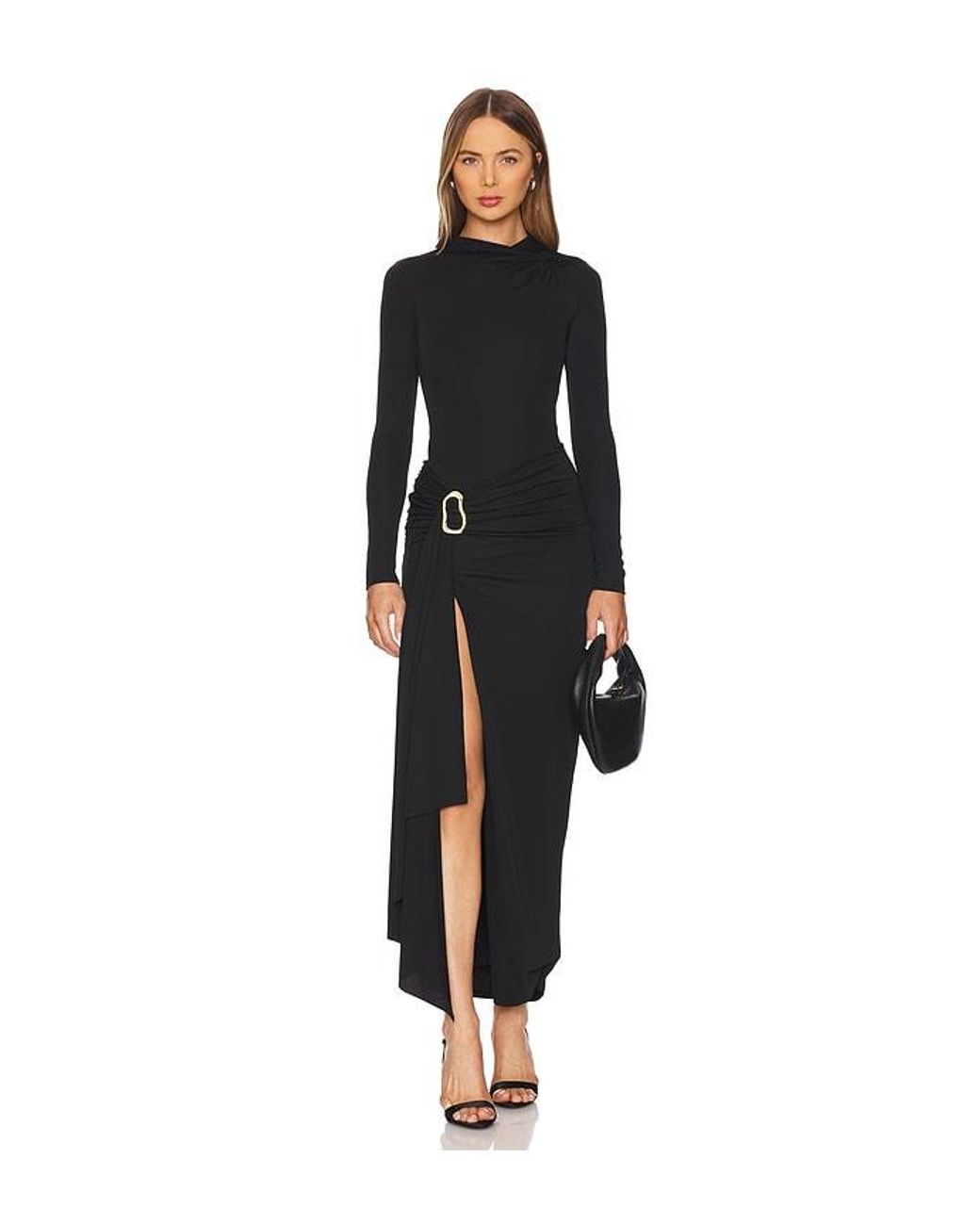 Camila Coelho Black Nia Maxi Skirt