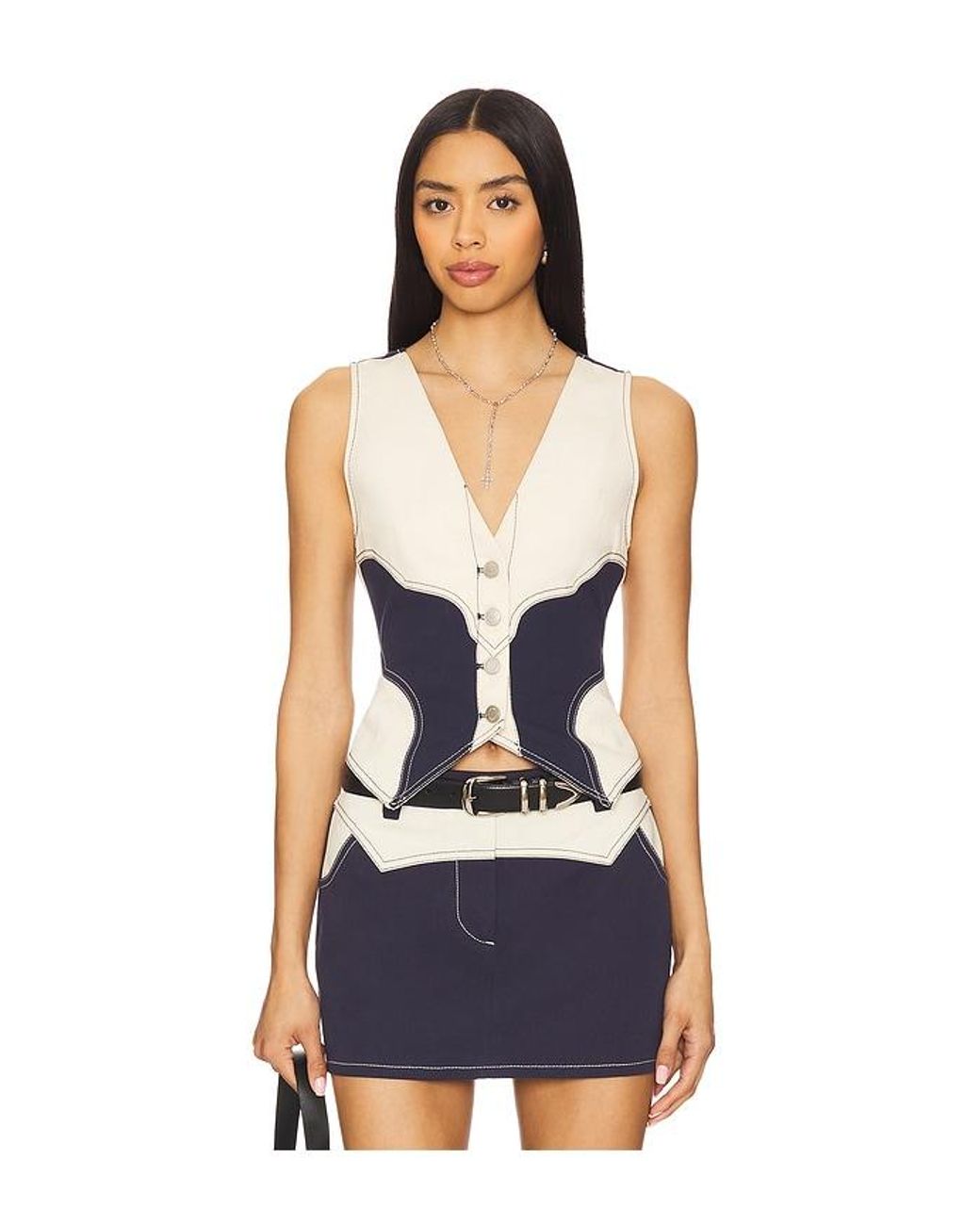BY.DYLN Blue X Revolve Donella Vest