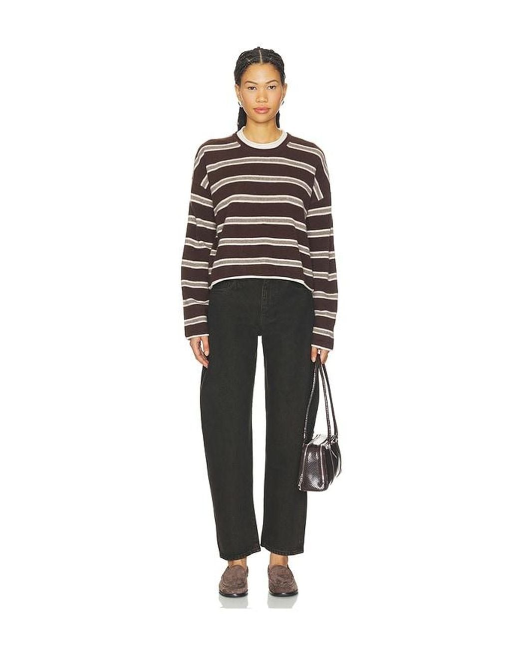 La Ligne Black Striped Dominick Sweater