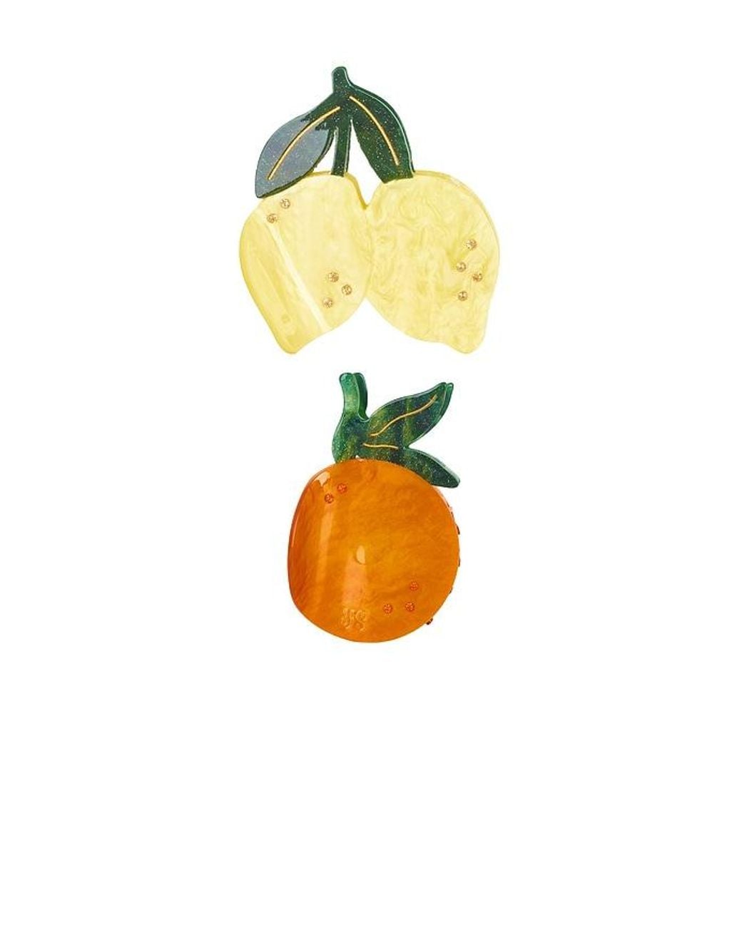 Frasier Sterling Yellow Lemon Clip Set
