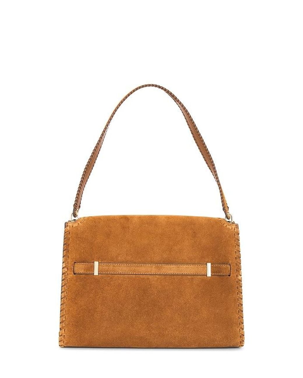 Tory Burch Brown Lee Radziwill Suede Large Shoulder Bag