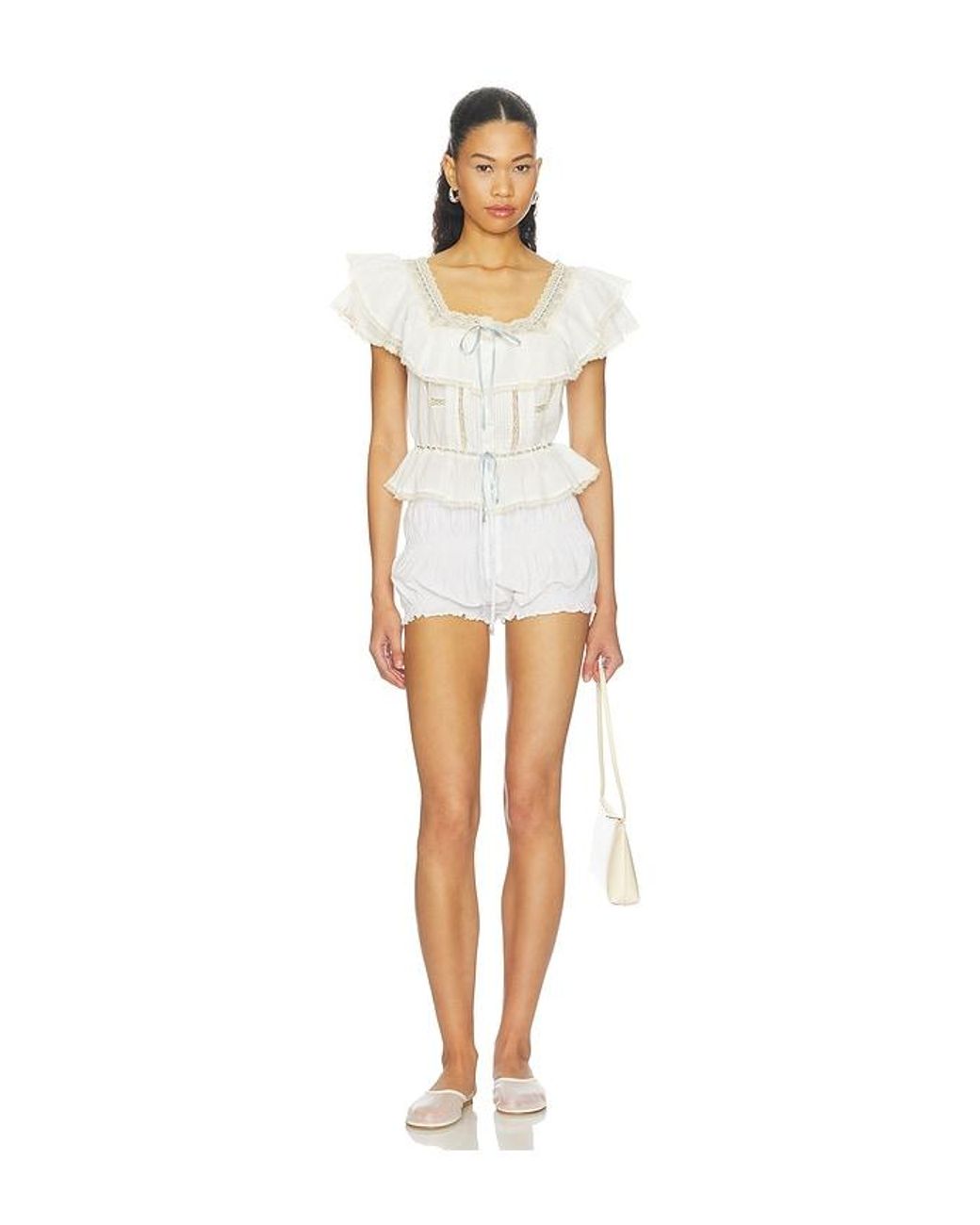 Rixo White Melisa Top