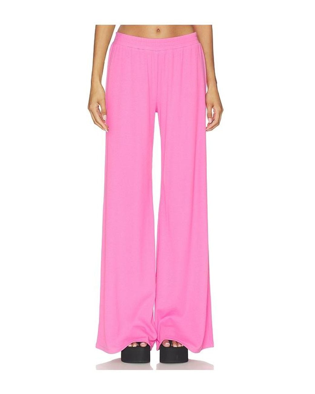 LNA Pink Base Rib Pant