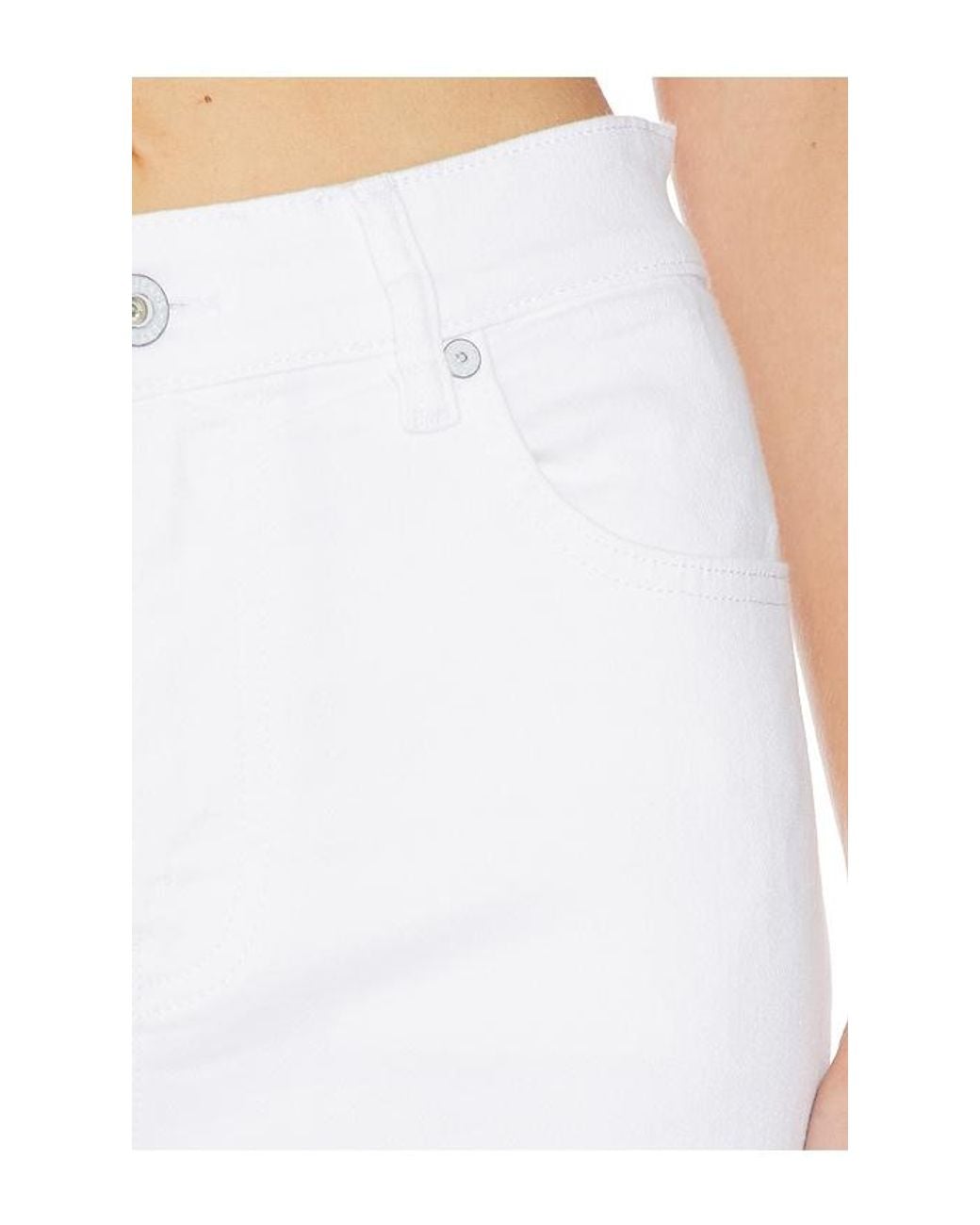 AG Jeans White Saige Wide Leg Jeans