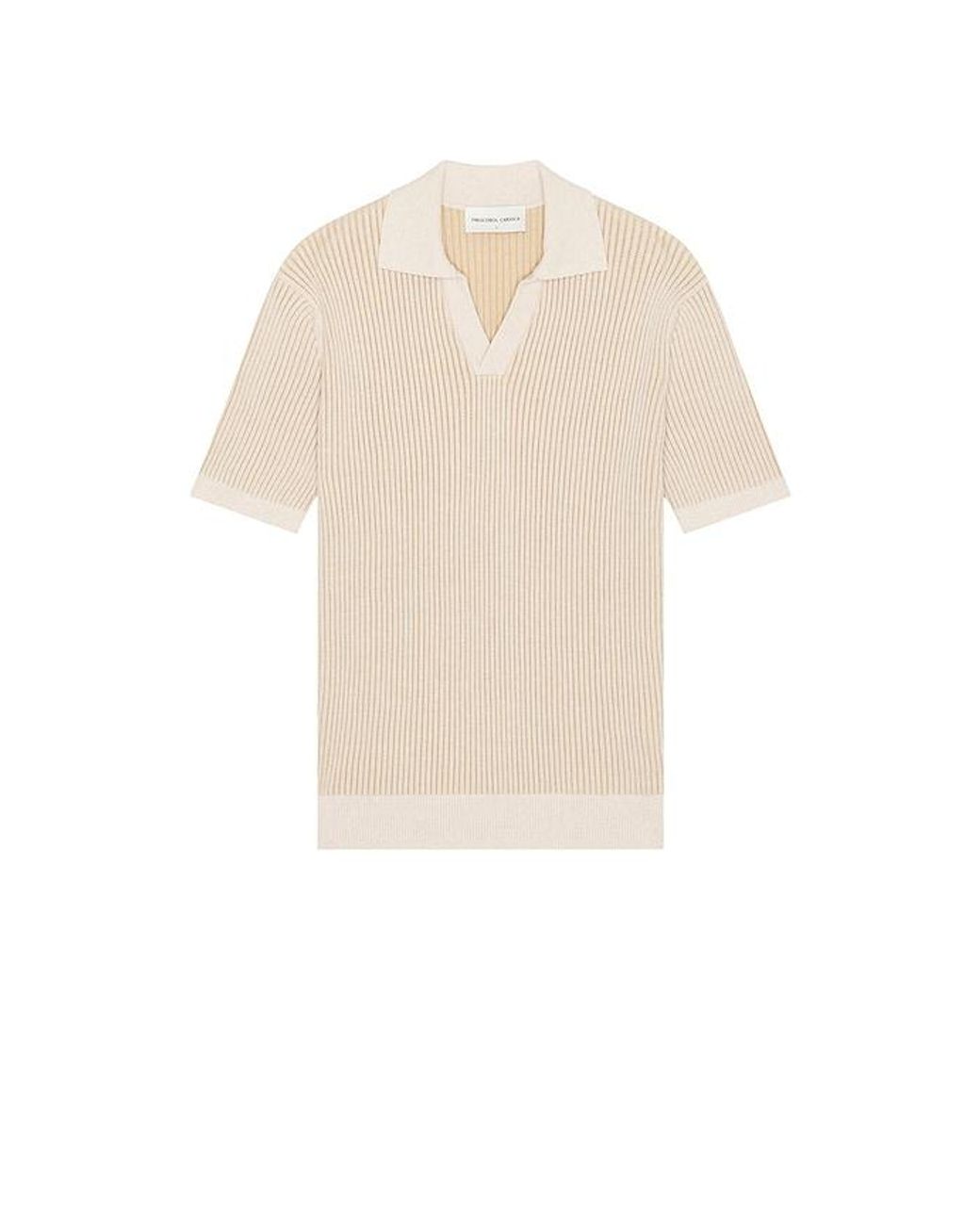 Frescobol Carioca Natural Rino Cotton Blend Polo for men