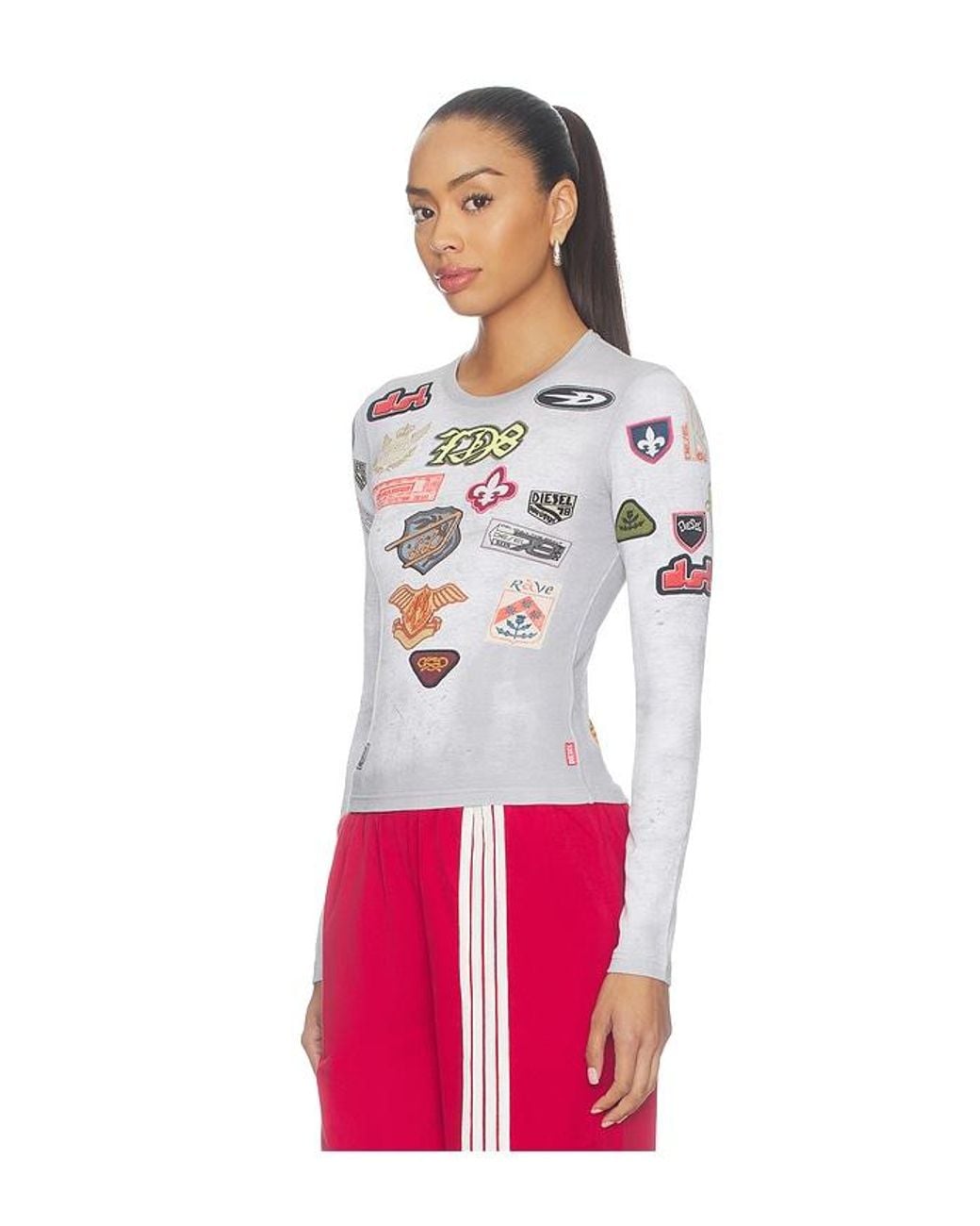 DIESEL Red Tele Long Sleeve T-shirt